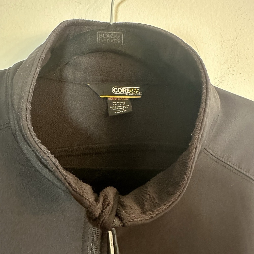 CORE 365 Men's Softshell Jacket FullZip Lightweight Fleece Lined Gray Black XL - Picture 3 of 9
